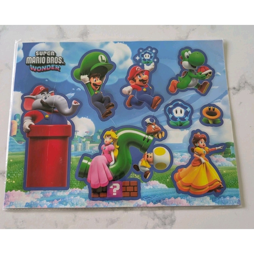 Nintendo Switch Super Mario Bros Wonder Gamestop Exclusive Stickers NEW